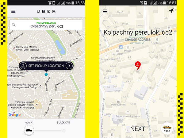 uber yandex taxi
